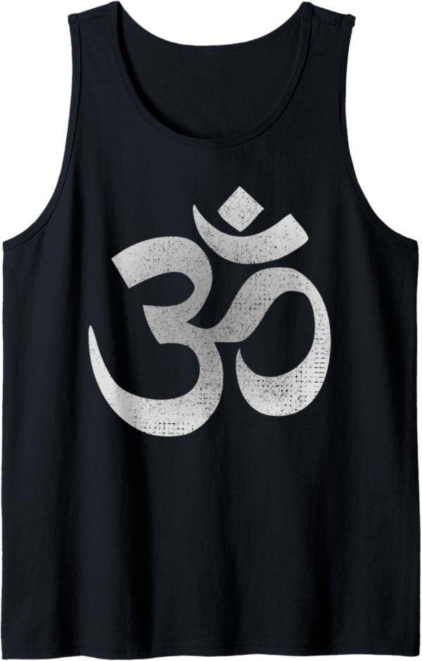 Distressed Om Symbol Namaste yoga spiritual peace Om icon Ta... - Image 2